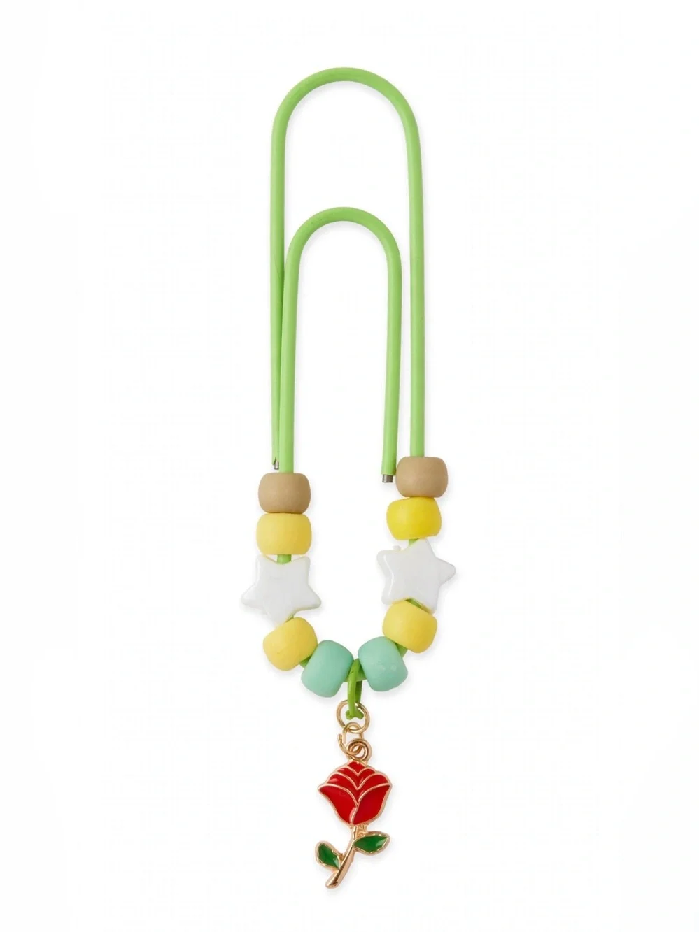Jumbo paper clip Kids Colorful Beaded Paperclip Charms - Assorted Pastel (Set)